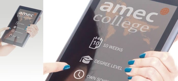 tablet zobrazení AMEC college