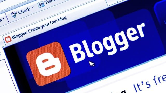 okno webového prohlížeče se stránkou Blogger
