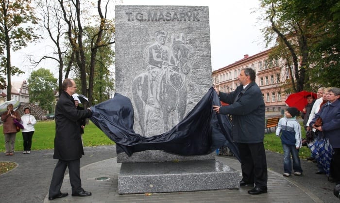 odhalení památníku T.G. Masaryka v Těšíně