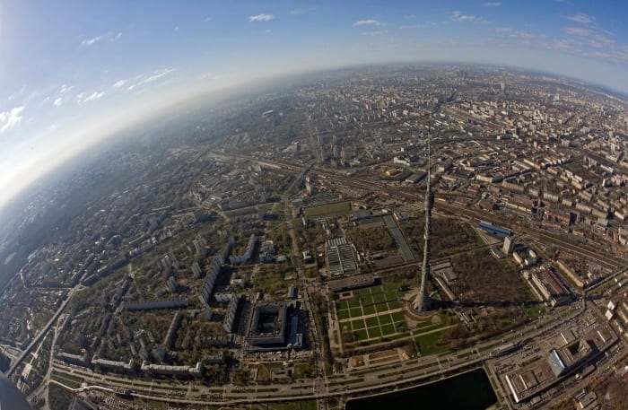 letecká fotografie Moskva