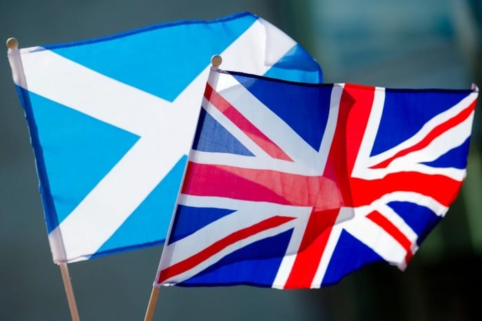 Vlajka Skotsko a Velka Britanie